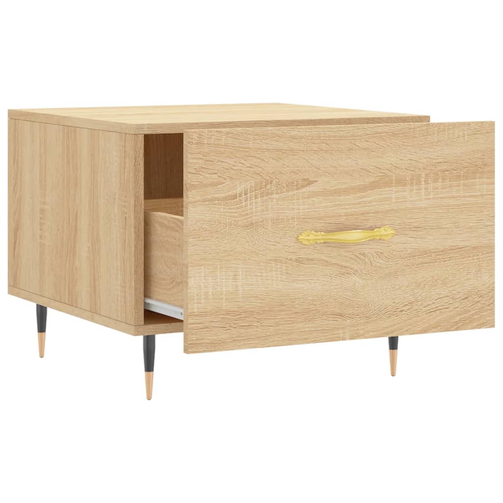 Salongbord Sofabord Sonoma Eik 2 stk 50x50x40 cm