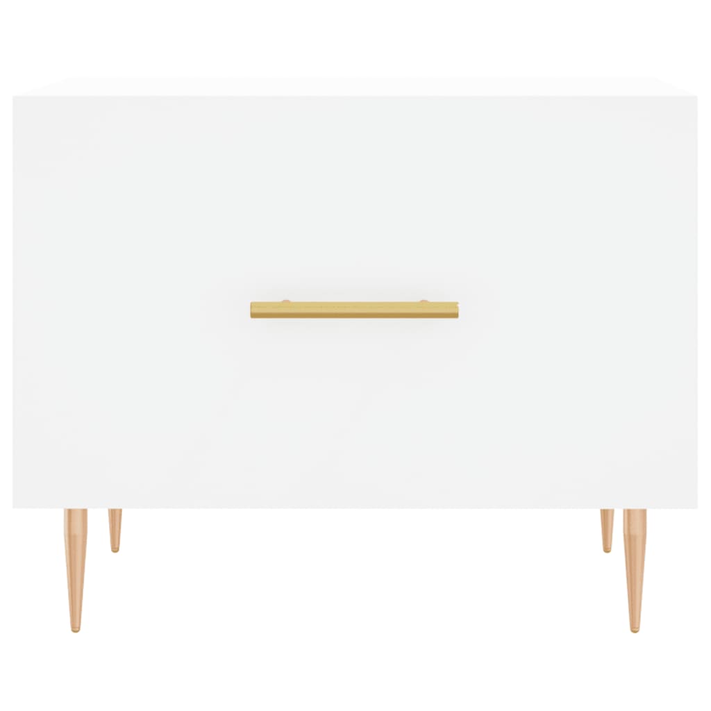 Sidebord Hvit 2 stk 50x50x40 cm
