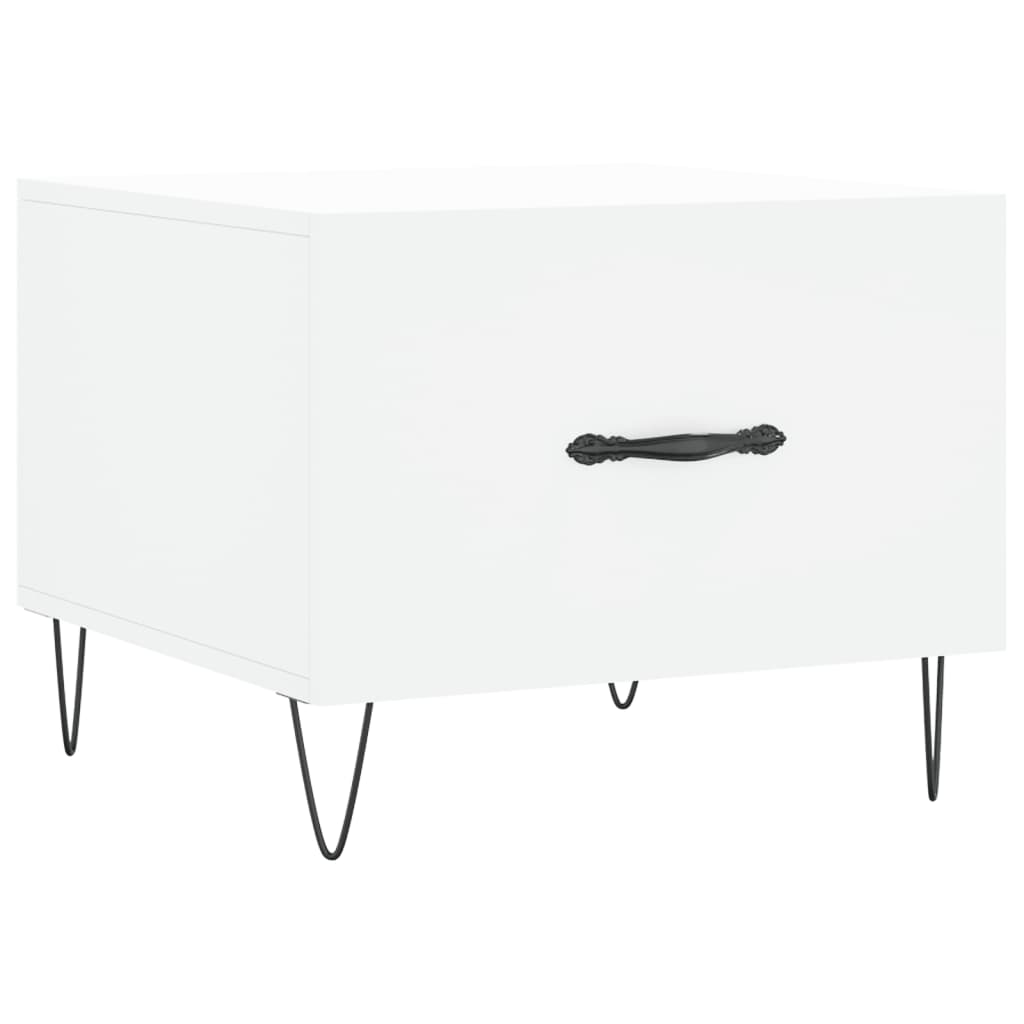 Sidebord Hvit 2 stk 50x50x40 cm