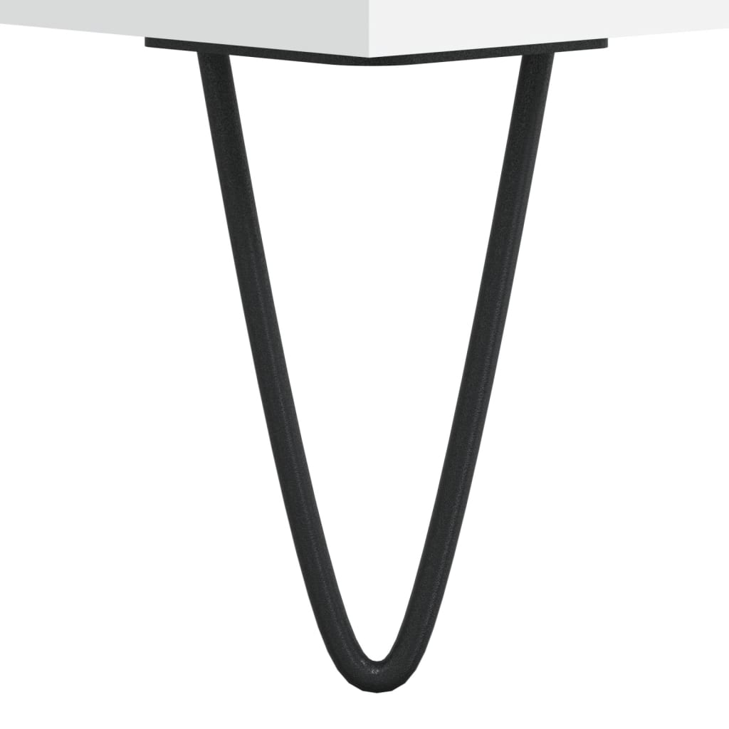 Sidebord Hvit 2 stk 50x50x40 cm