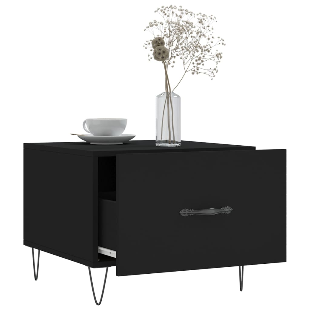 Salongbord Sofabord Svart 2 stk 50x50x40 cm