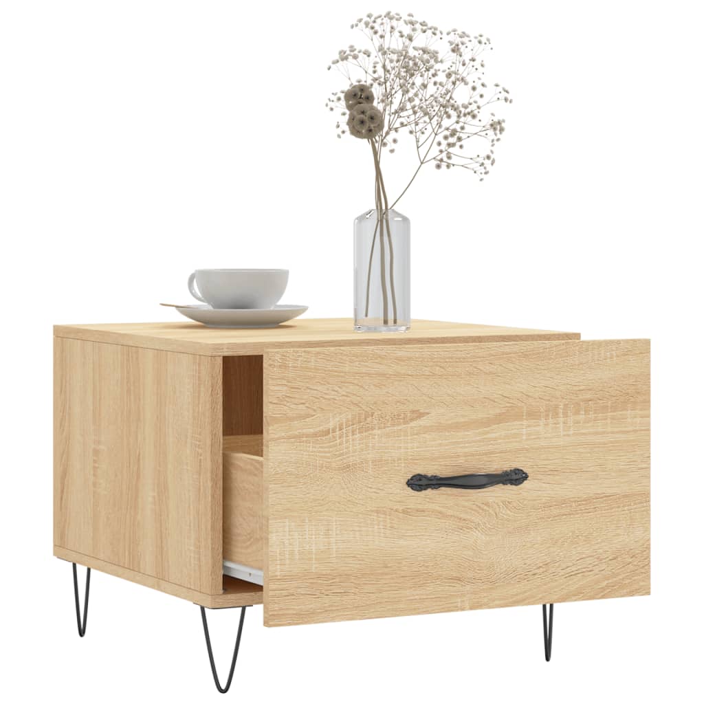 Salongbord Sofabord Sonoma Eik 2 stk 50x50x40 cm