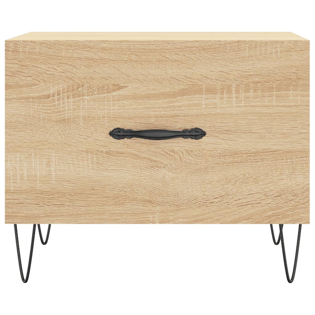 Salongbord Sofabord Sonoma Eik 2 stk 50x50x40 cm
