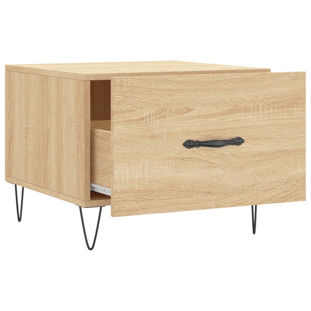 Salongbord Sofabord Sonoma Eik 2 stk 50x50x40 cm