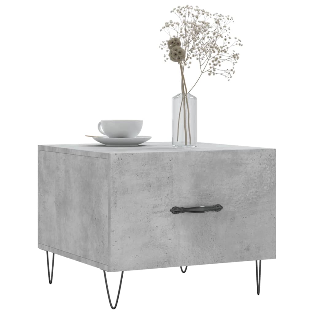 Salongbord Sofabord Betonggrå 2 stk 50x50x40 cm