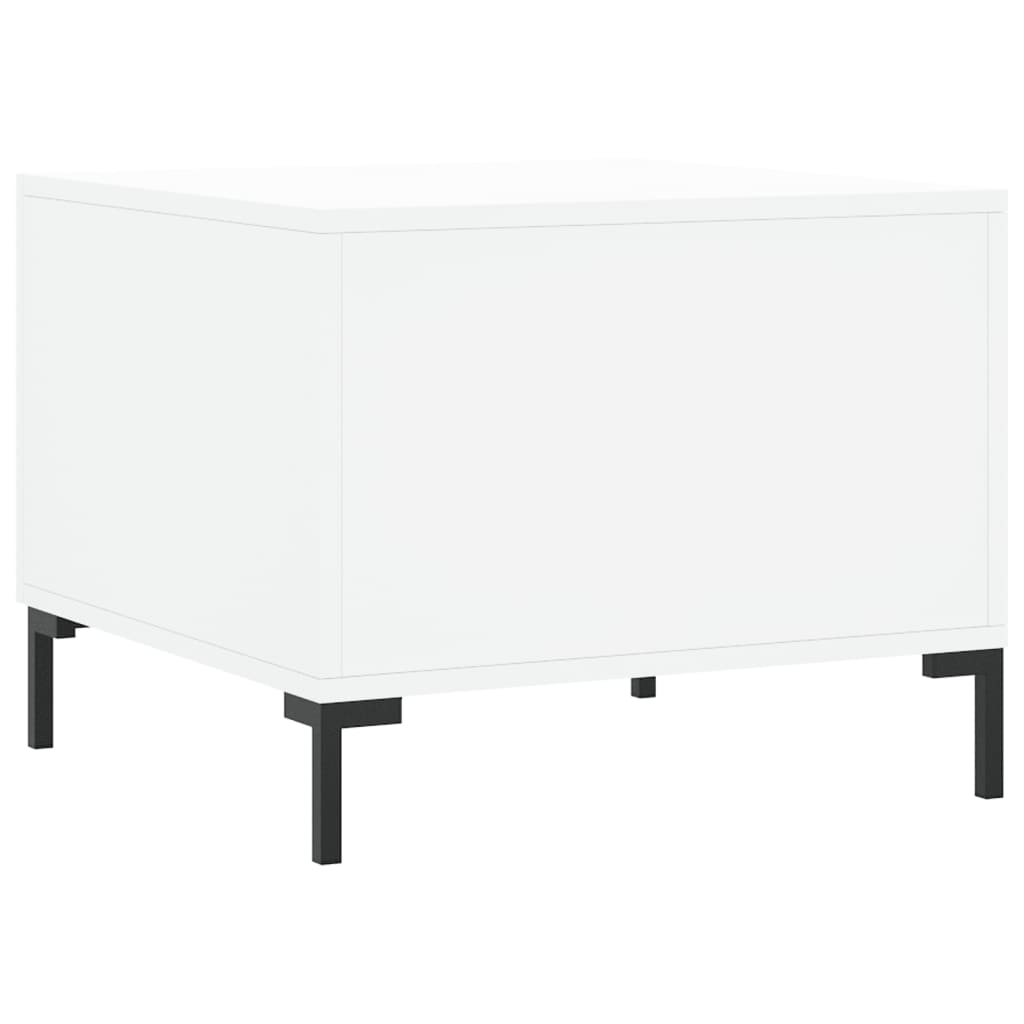 Sidebord Hvit 2 stk 50x50x40 cm
