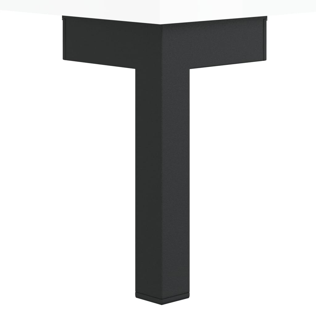 Sidebord Høyglans Hvit 2 stk Høyglans Hvit 50x50x40 cm