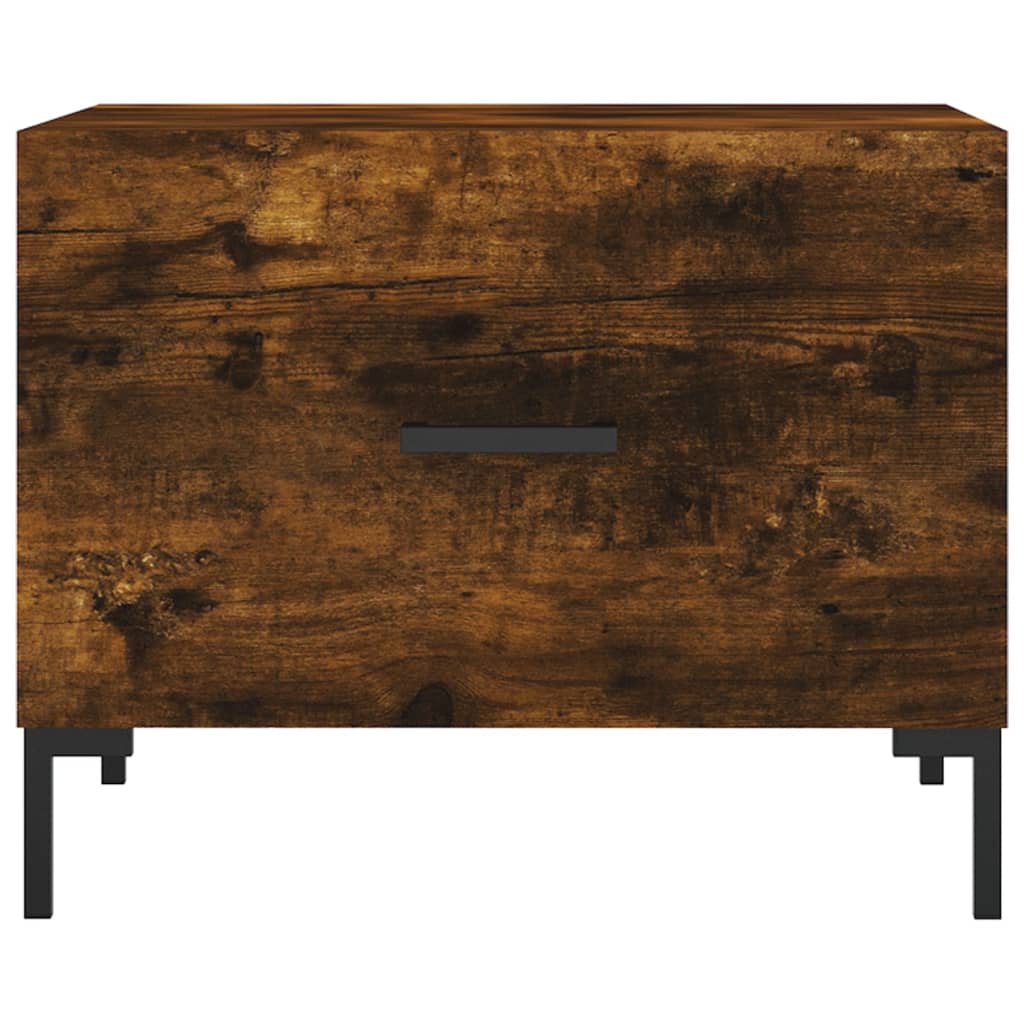 Salongbord Sofabord Røkt Eik 2 stk 50x50x40 cm