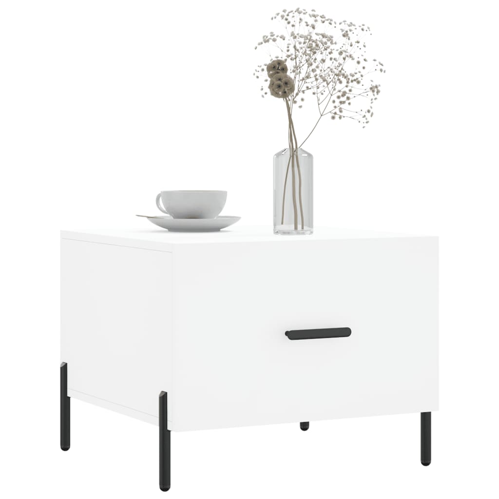 Sidebord Hvit 2 stk 50x50x40 cm