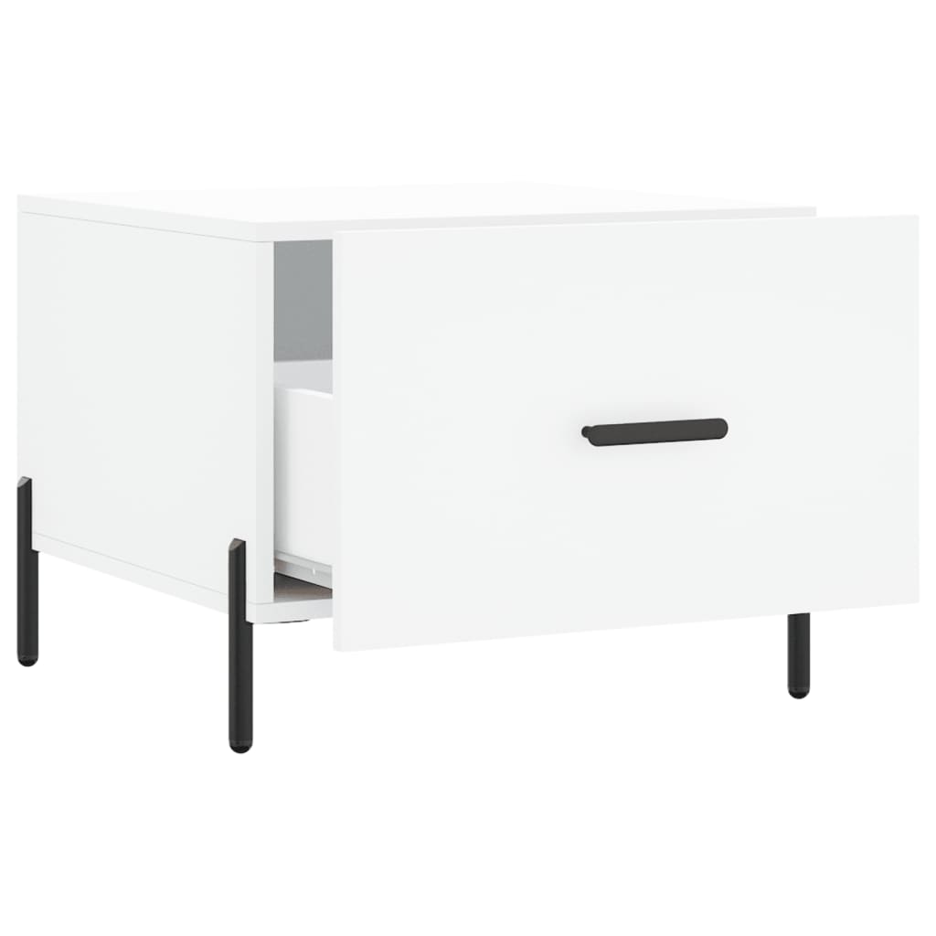 Sidebord Hvit 2 stk 50x50x40 cm