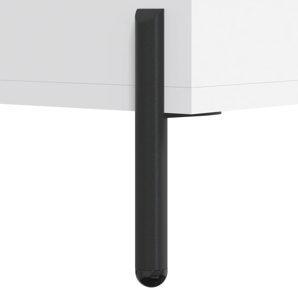 Sidebord Hvit 2 stk 50x50x40 cm