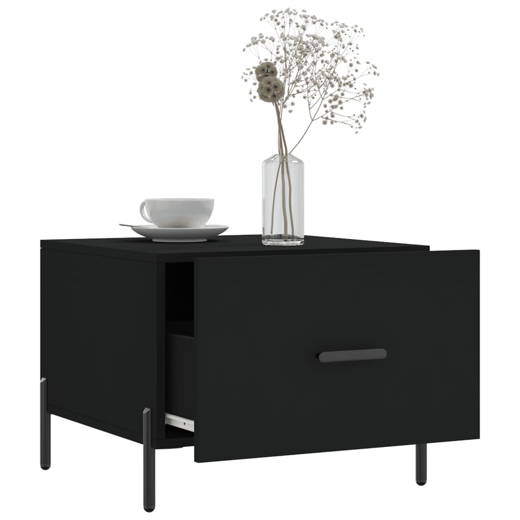 Salongbord Sofabord Svart 2 stk 50x50x40 cm