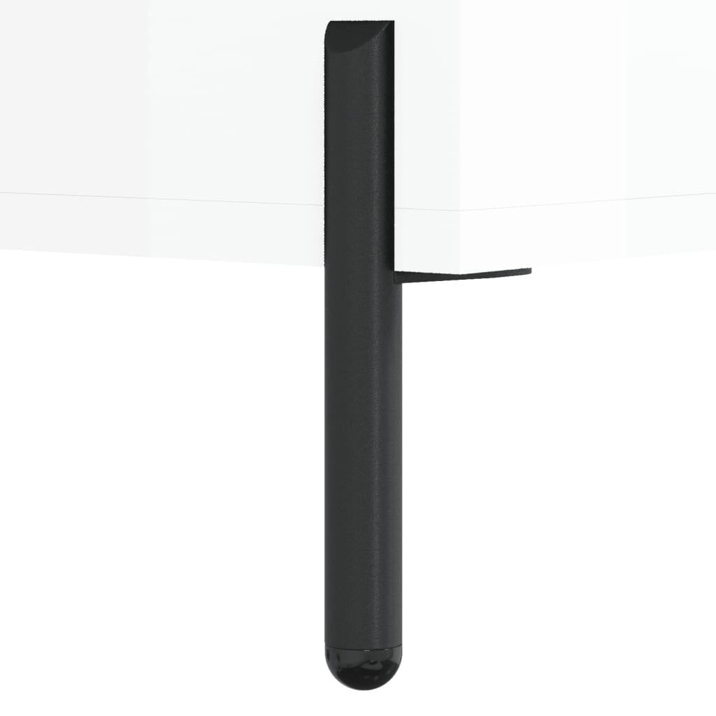 Sidebord Høyglans Hvit 2 stk Høyglans Hvit 50x50x40 cm