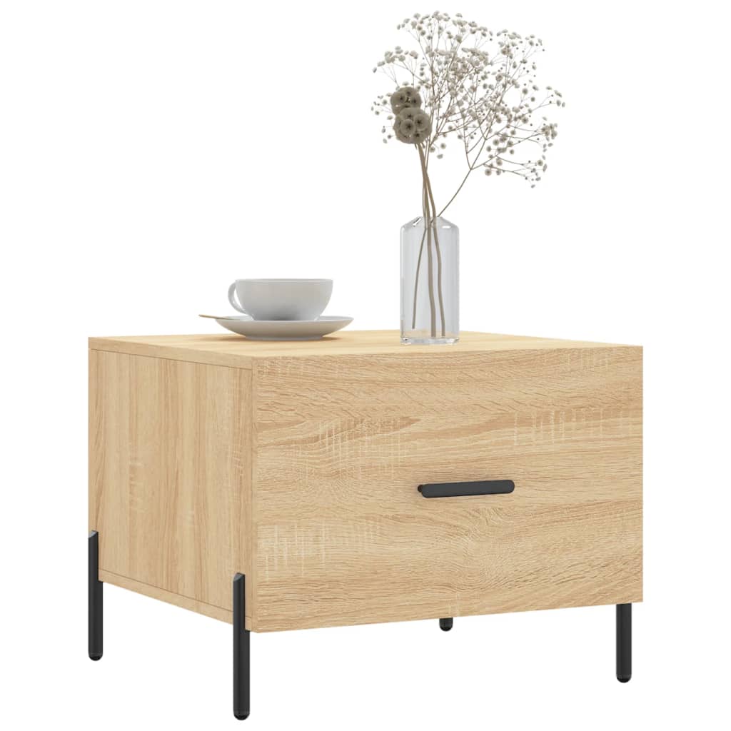 Salongbord Sofabord Sonoma Eik 2 stk 50x50x40 cm