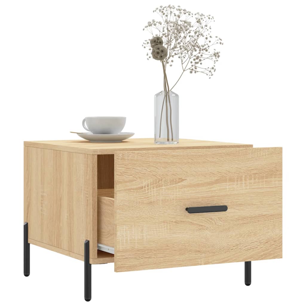 Salongbord Sofabord Sonoma Eik 2 stk 50x50x40 cm