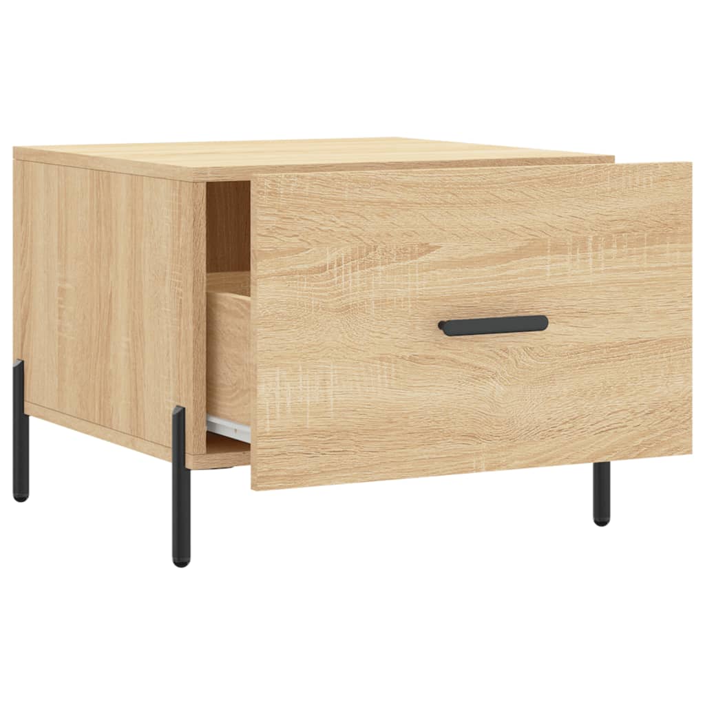 Salongbord Sofabord Sonoma Eik 2 stk 50x50x40 cm