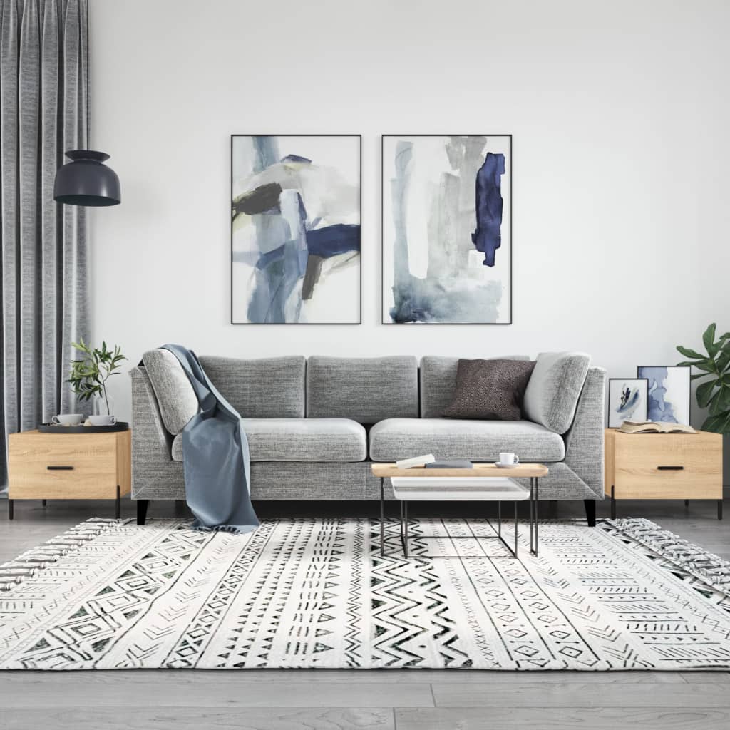 Salongbord Sofabord Sonoma Eik 2 stk 50x50x40 cm