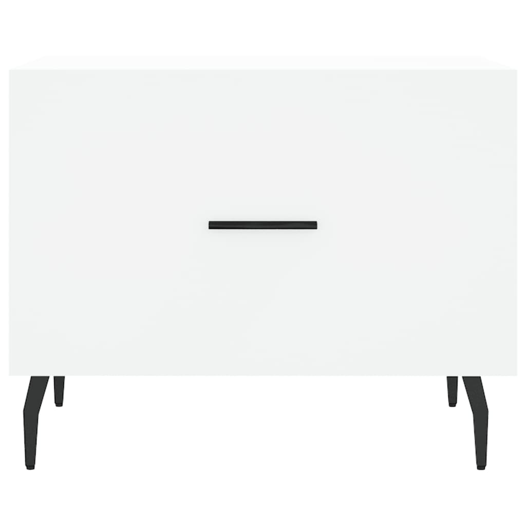 Sidebord Hvit 2 stk 50x50x40 cm