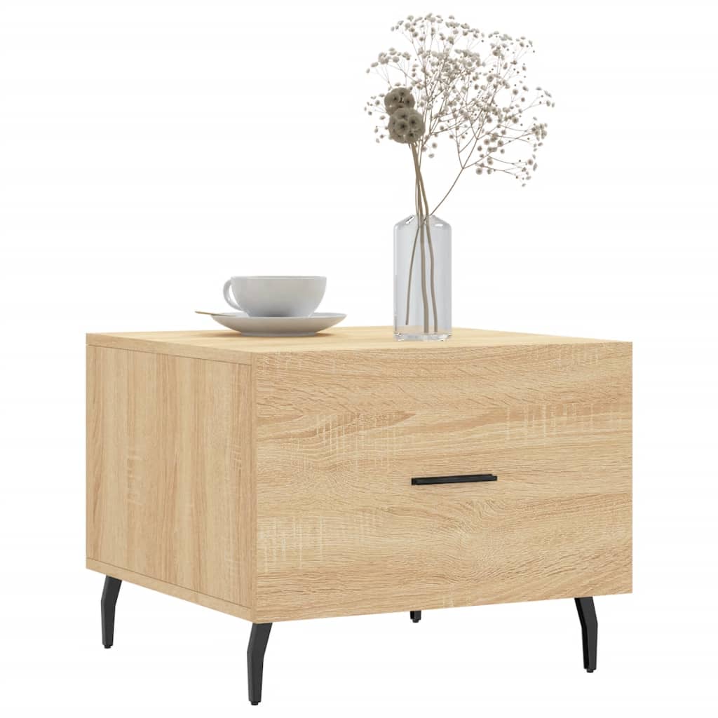 Salongbord Sofabord Sonoma Eik 2 stk 50x50x40 cm