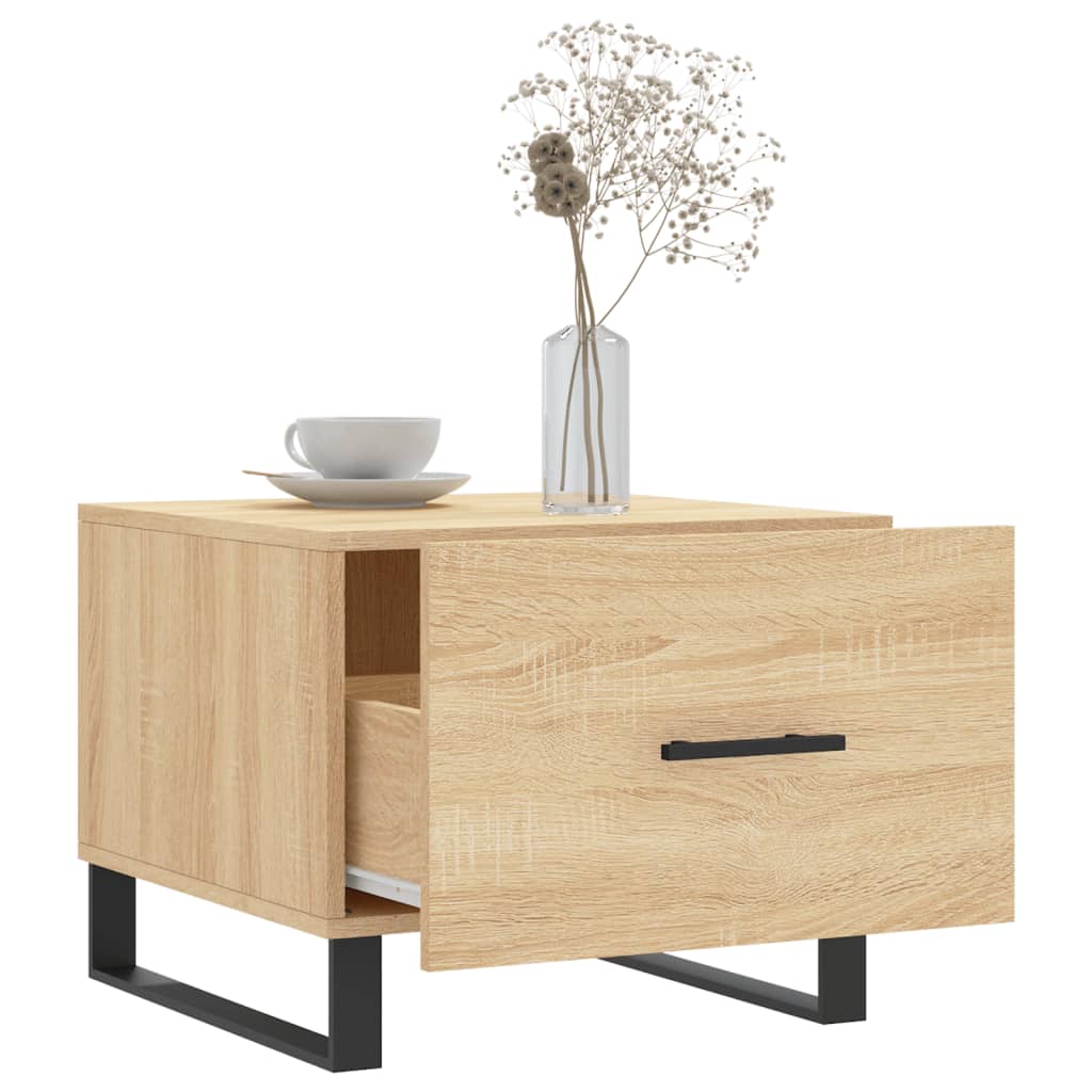 Salongbord Sofabord Sonoma Eik 2 stk 50x50x40 cm