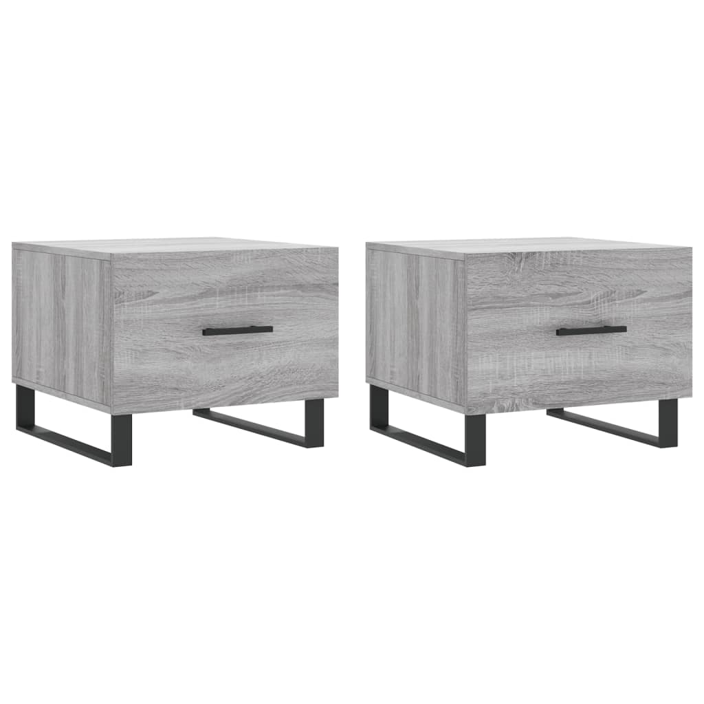 Salongbord Sofabord Sonoma Grå 2 stk 50x50x40 cm