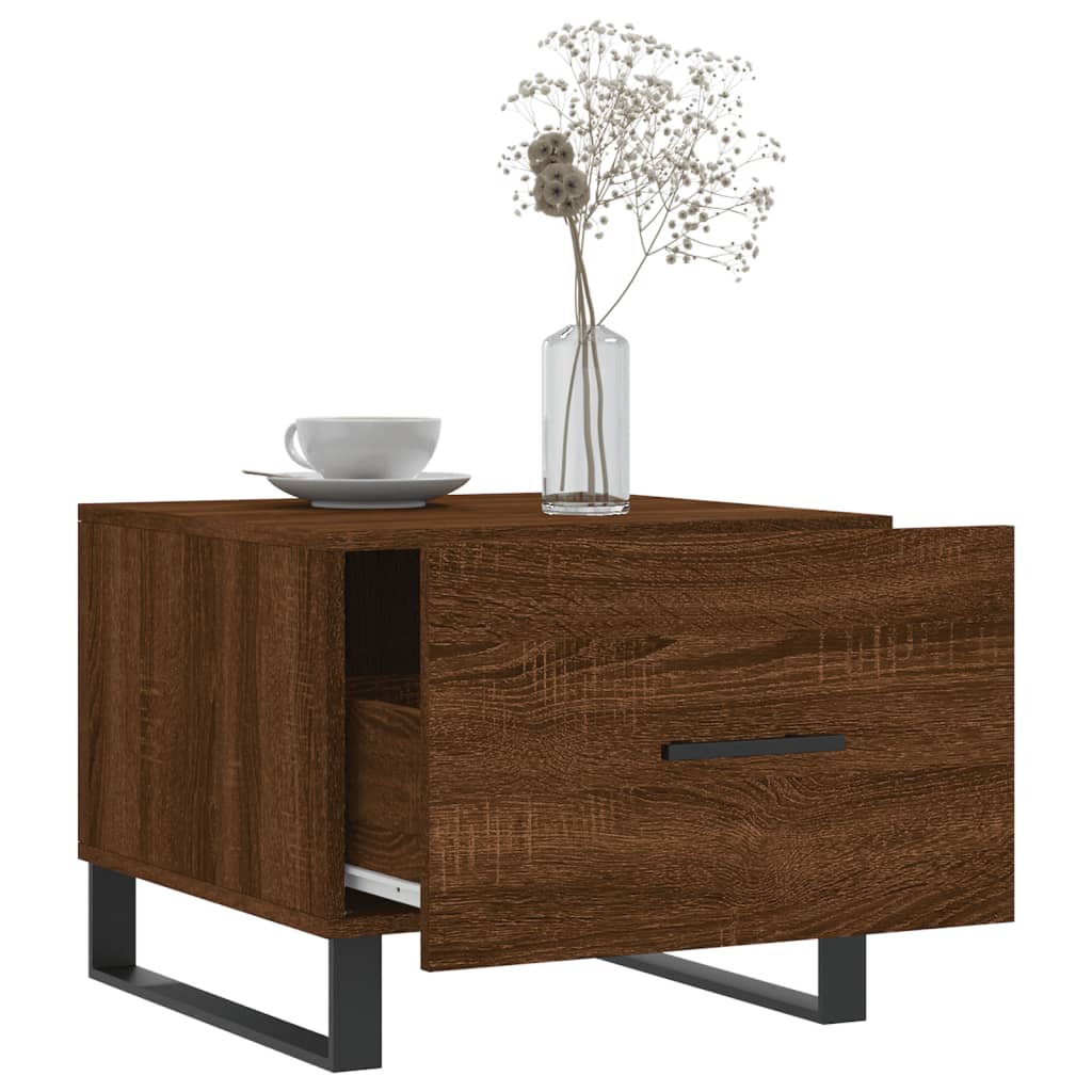 Salongbord Sofabord Brun Eik 2 stk 50x50x40 cm
