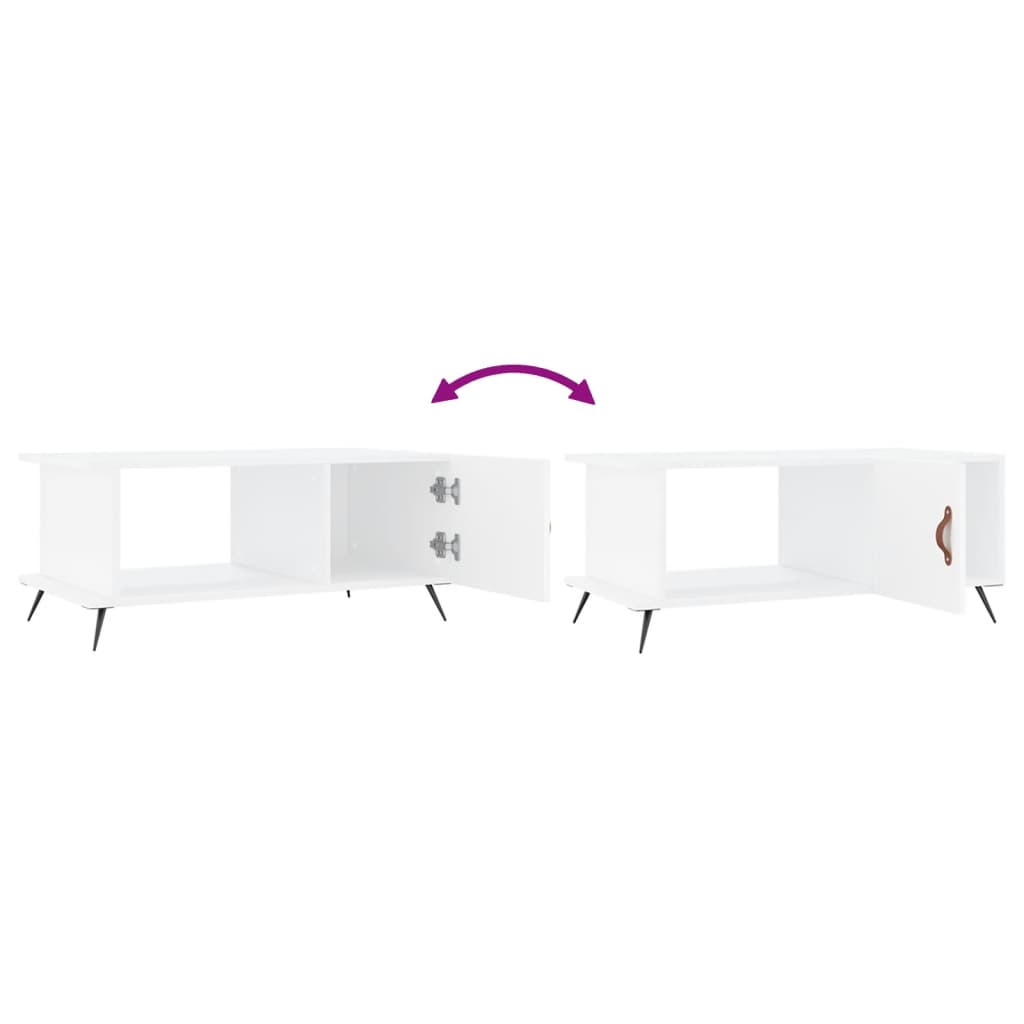 Salongbord Sofabord Hvit 90x50x40 cm