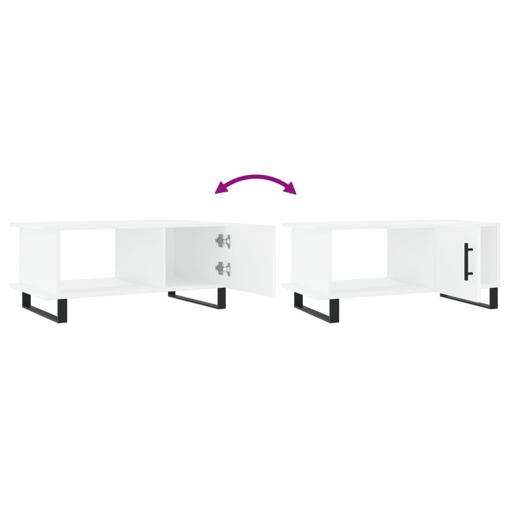 Salongbord Sofabord Hvit 90x50x40 cm