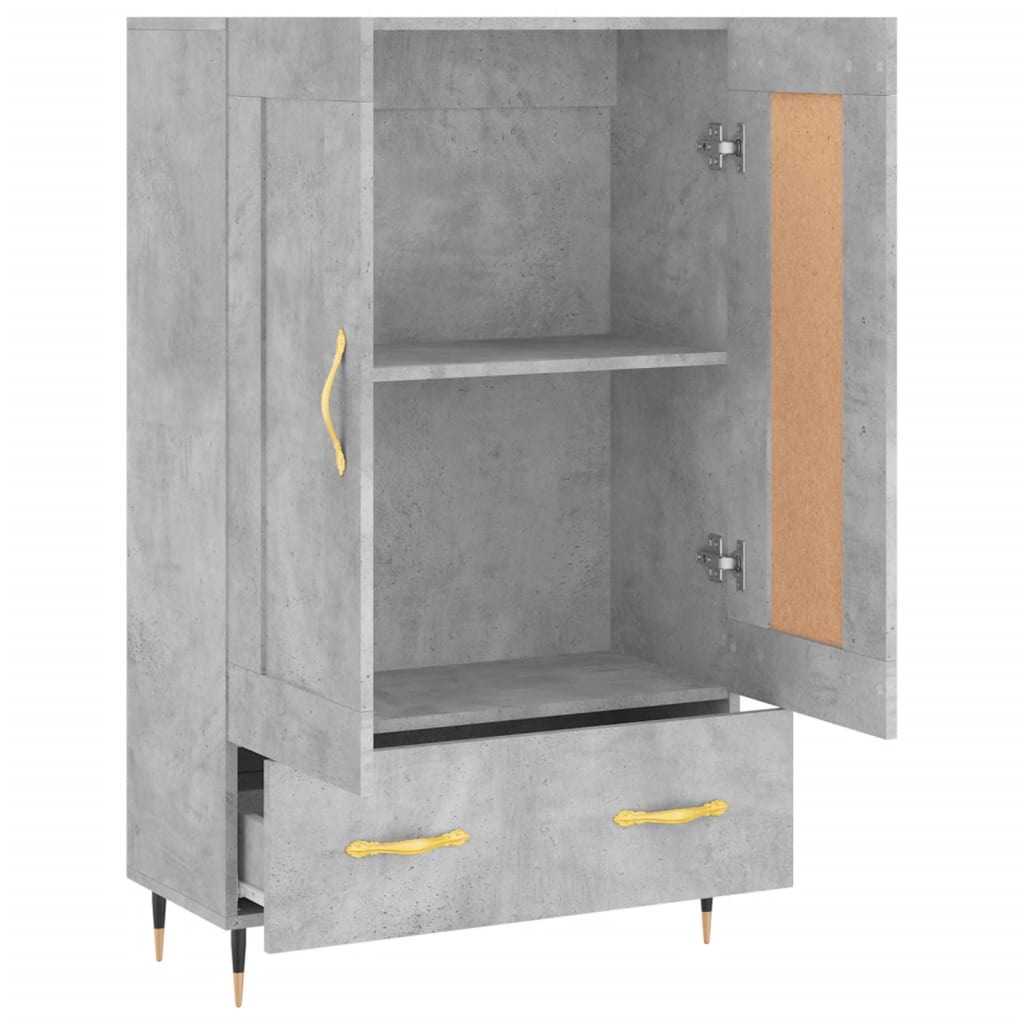 Skap Betonggrå 69,5x31x115 cm
