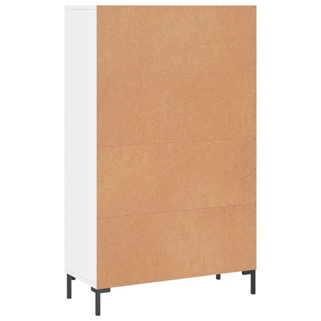 Skap Høyglans Hvit 69,5x31x115 cm