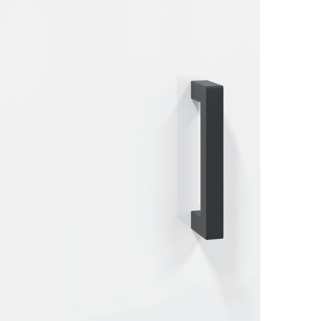 Skap Høyglans Hvit 69,5x31x115 cm