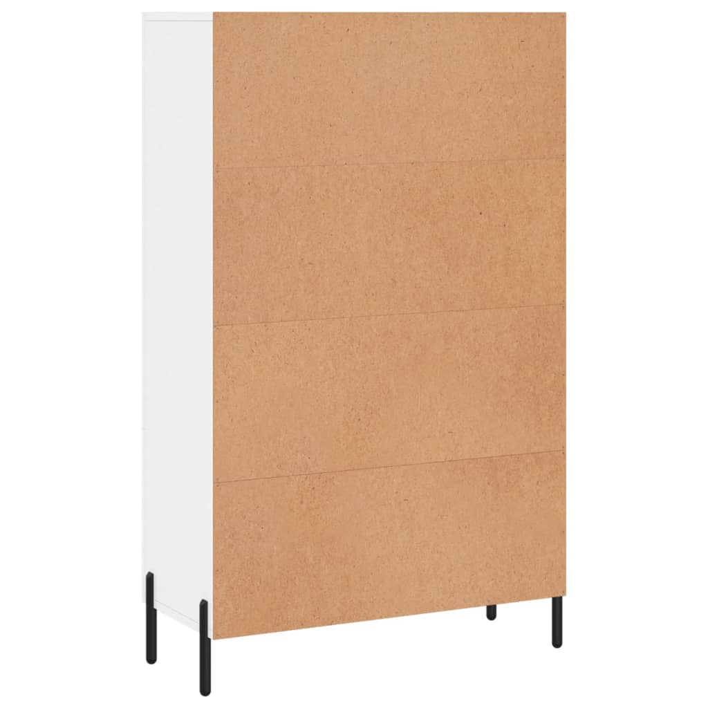 Skap Høyglans Hvit 69,5x31x115 cm