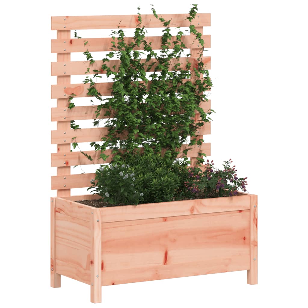 Utendørs Blomsterkasse Plantekasse Tre med stativ 79x39,5x114 cm heltre furu