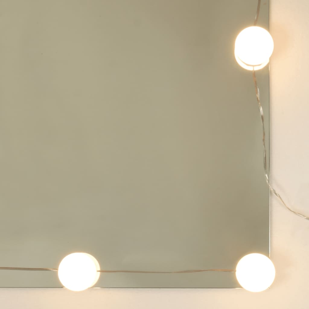 Baderomsspeil LED Speilskap Svart 91x15x76,5 cm