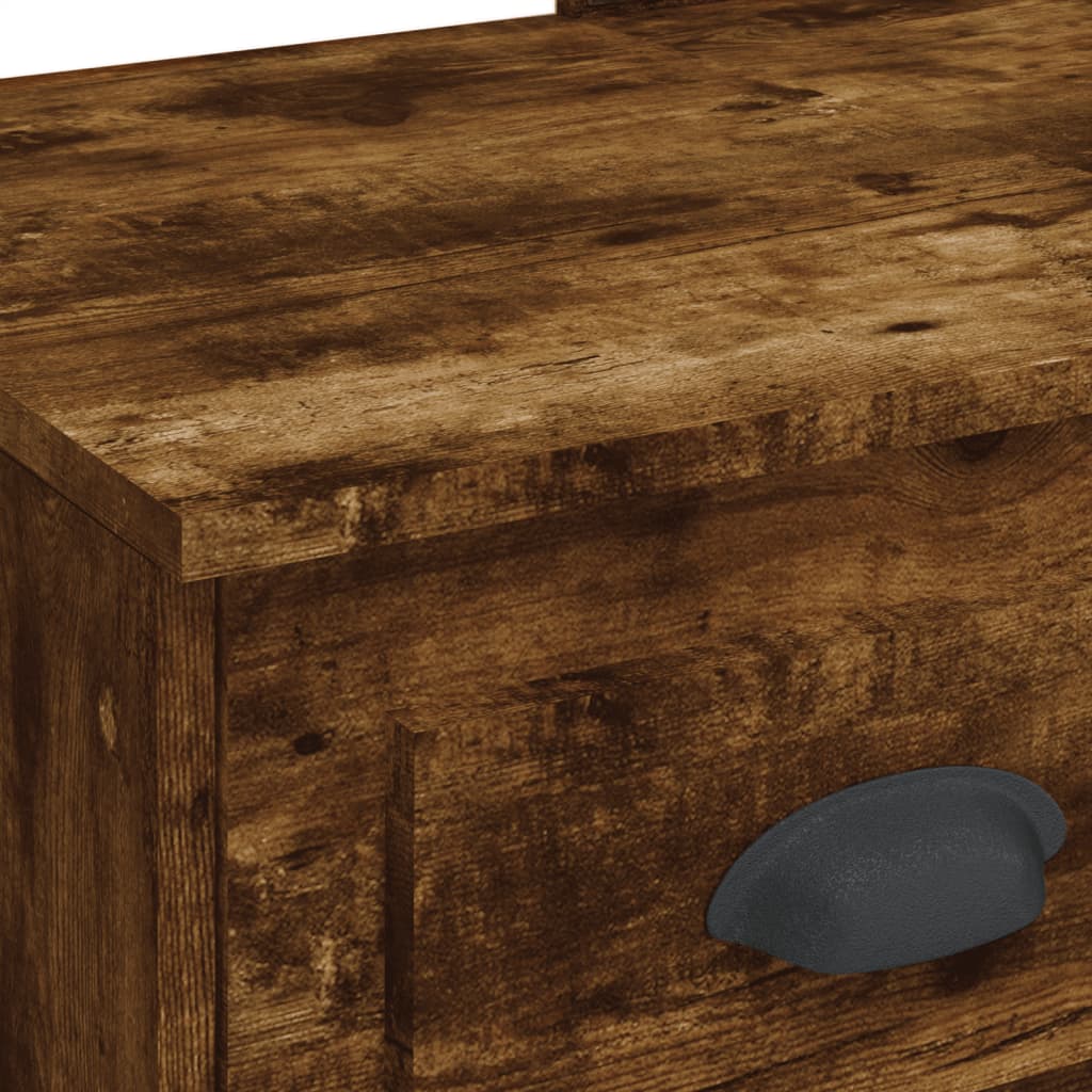 Sminkebord Røkt Eik LED 90x42x132,5 cm