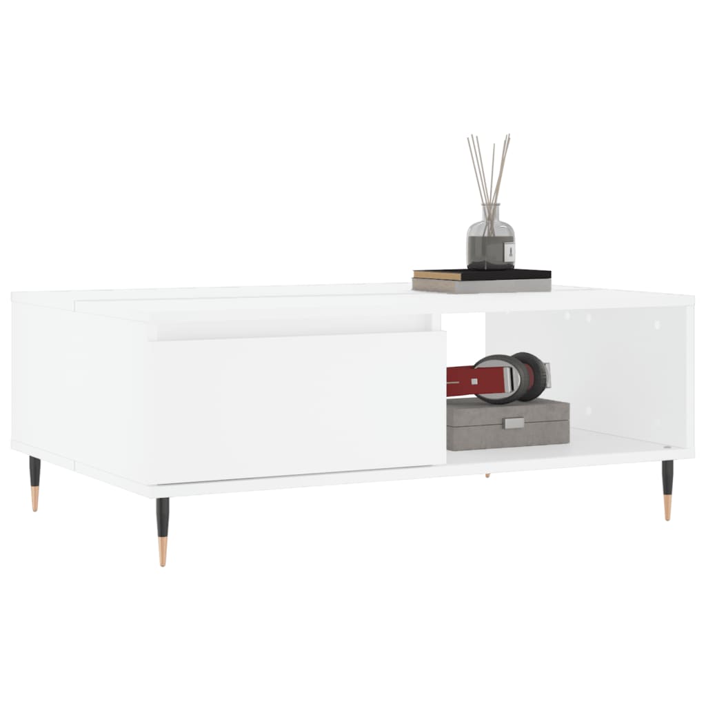 Salongbord Sofabord Hvit 90x60x35 cm