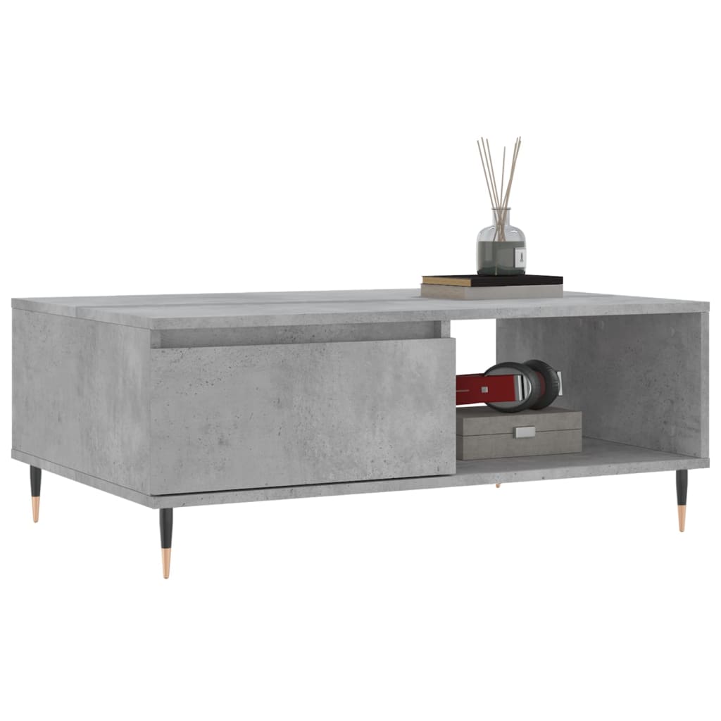 Salongbord Sofabord Betonggrå 90x60x35 cm