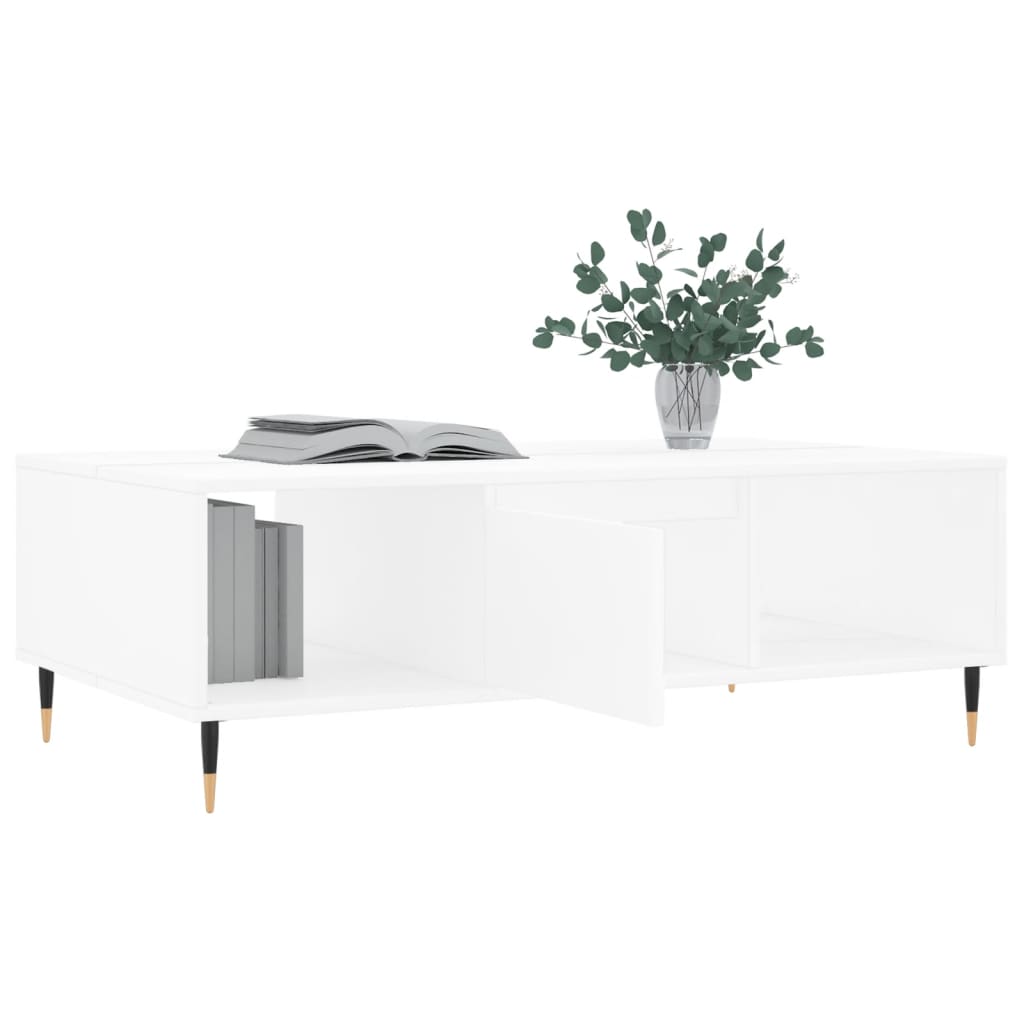 Salongbord Sofabord Hvit 104x60x35 cm