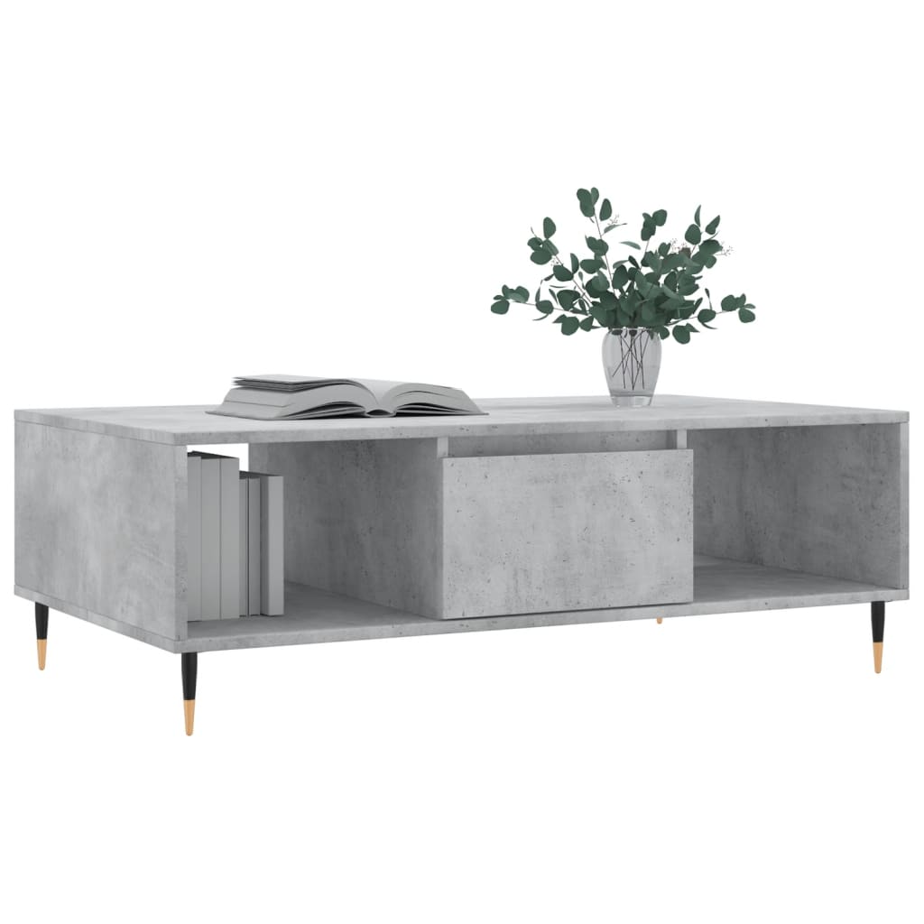 Salongbord Sofabord Betonggrå 104x60x35 cm