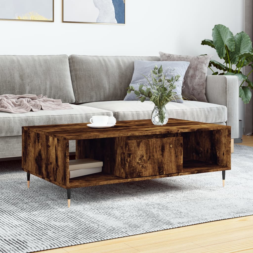 Salongbord Sofabord Røkt Eik 104x60x35 cm