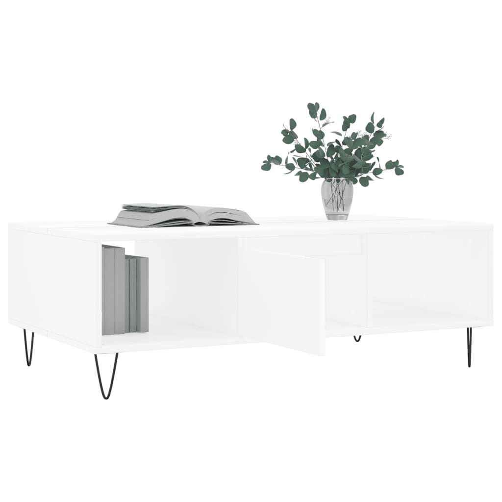 Salongbord Sofabord Hvit 104x60x35 cm