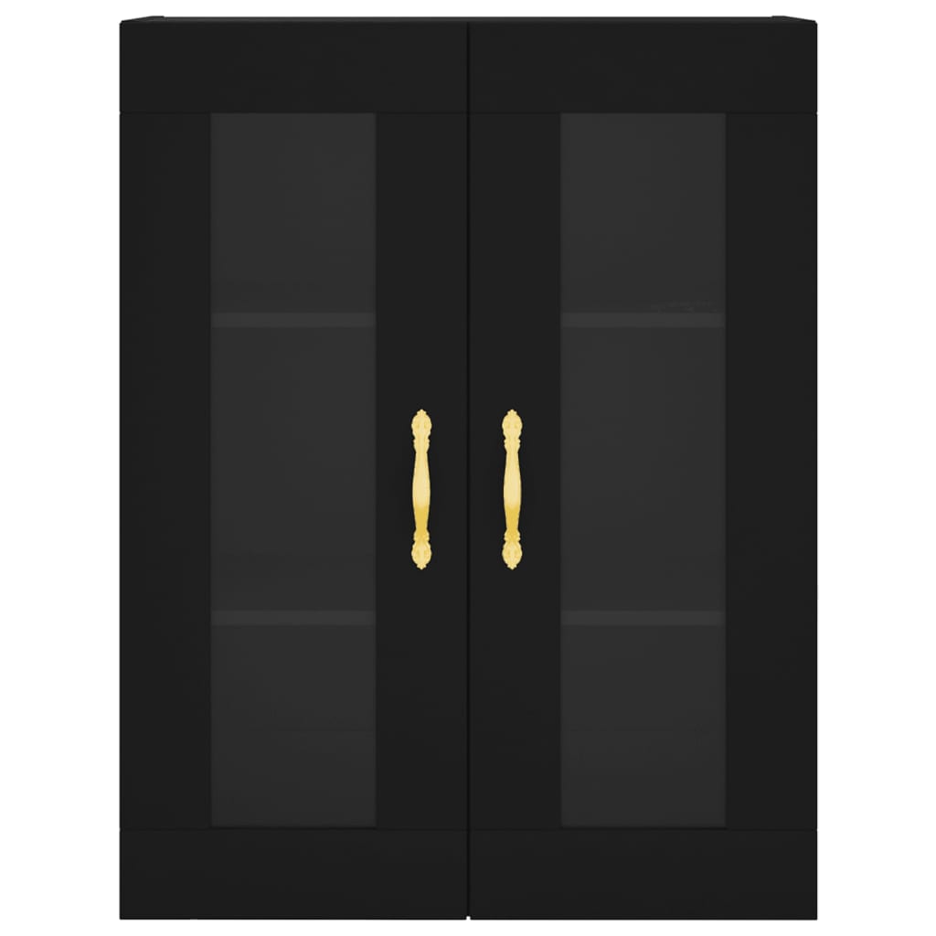 Veggskap Svart 69,5x34x90 cm