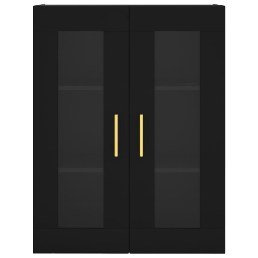 Veggskap Svart 69,5x34x90 cm