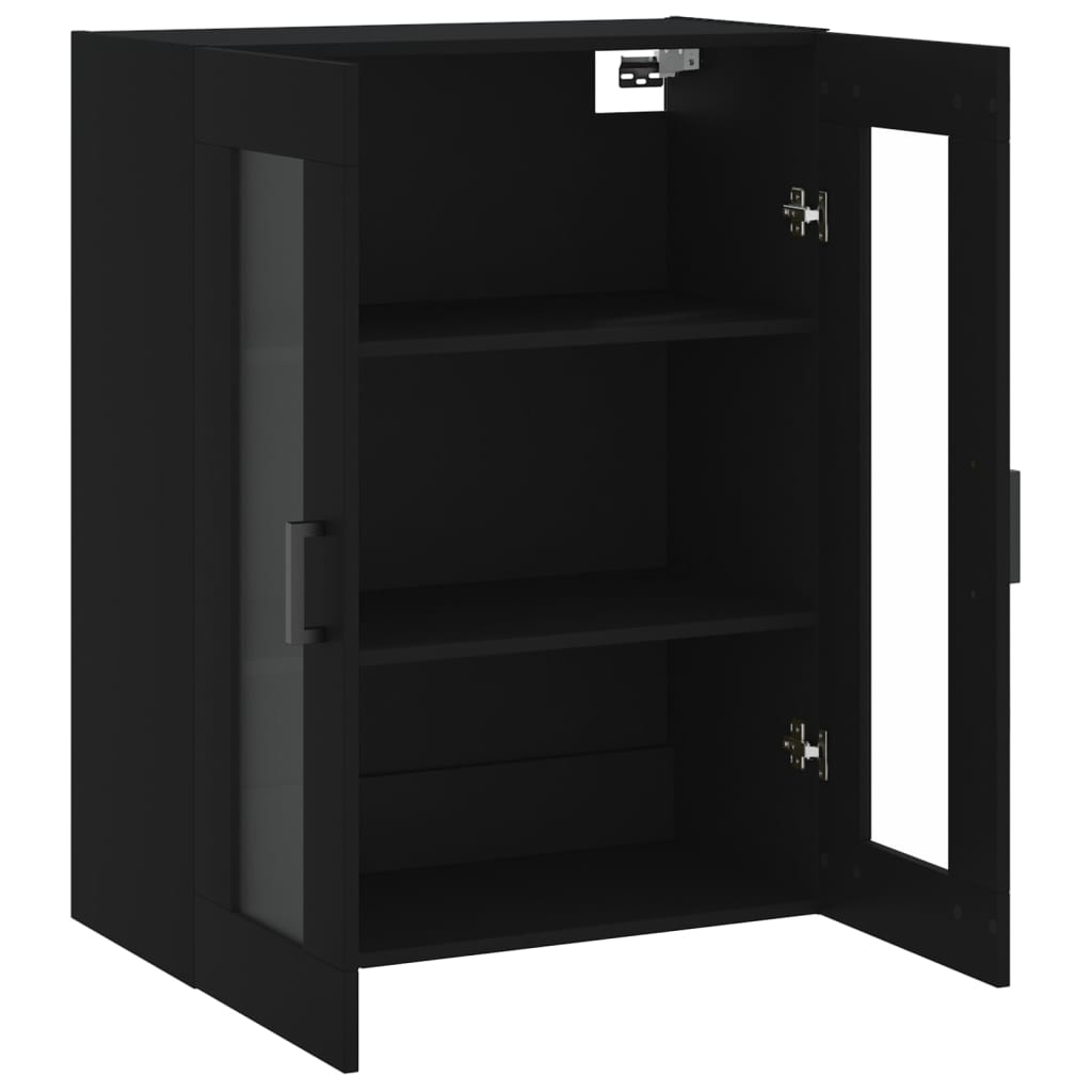Veggskap Svart 69,5x34x90 cm