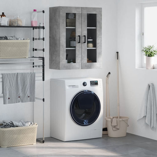 Veggskap Betonggrå 69,5x34x90 cm