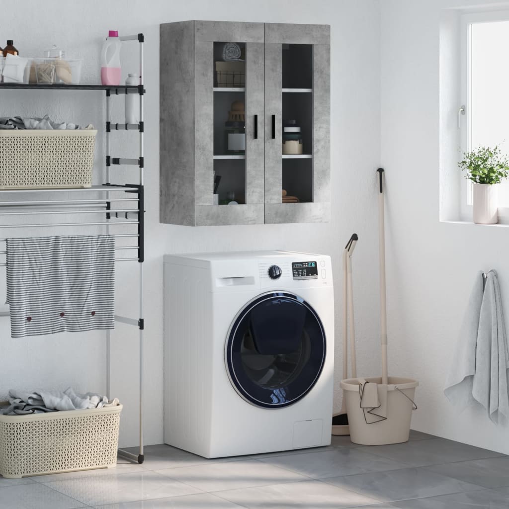 Veggskap Betonggrå 69,5x34x90 cm