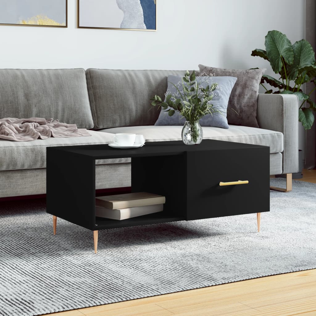 Salongbord Sofabord Svart 90x50x40 cm