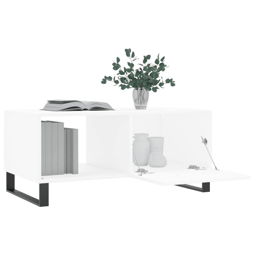 Salongbord Sofabord Hvit 90x50x40 cm