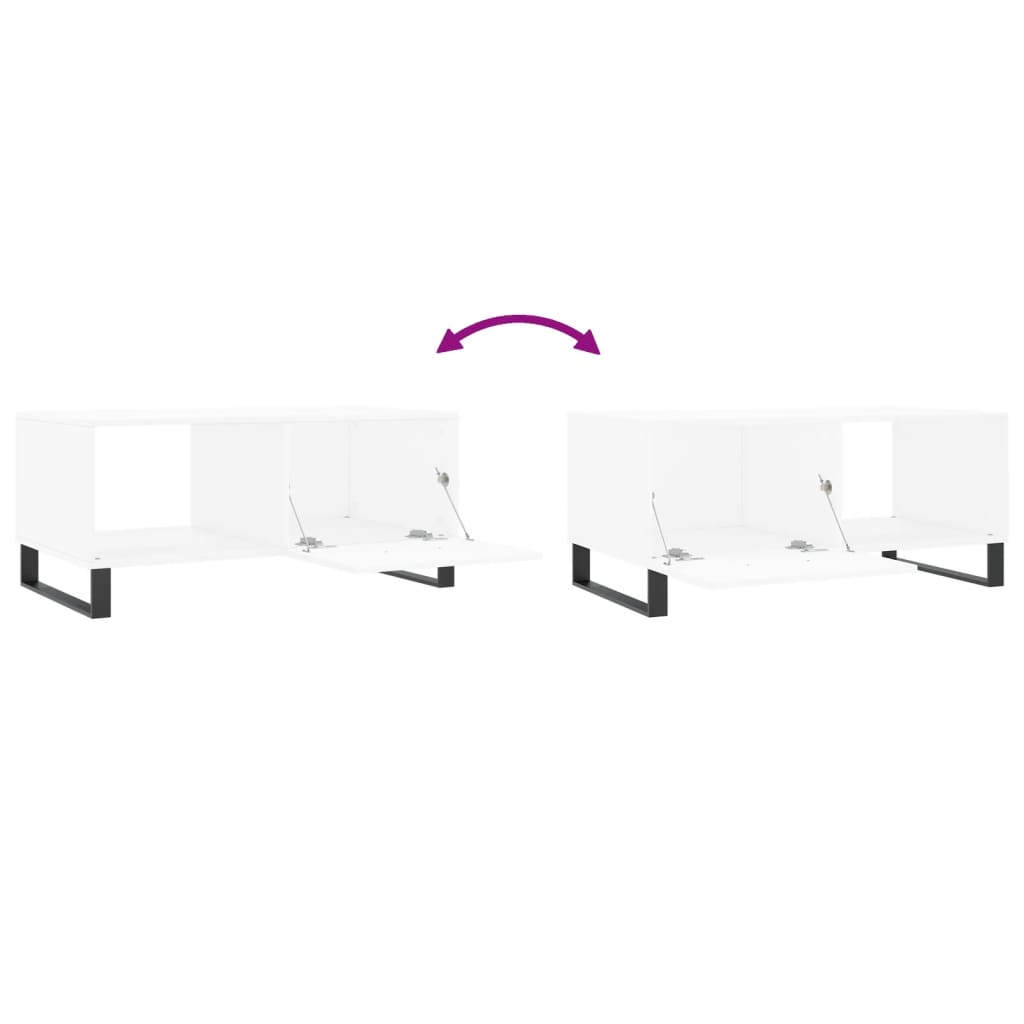 Salongbord Sofabord Hvit 90x50x40 cm