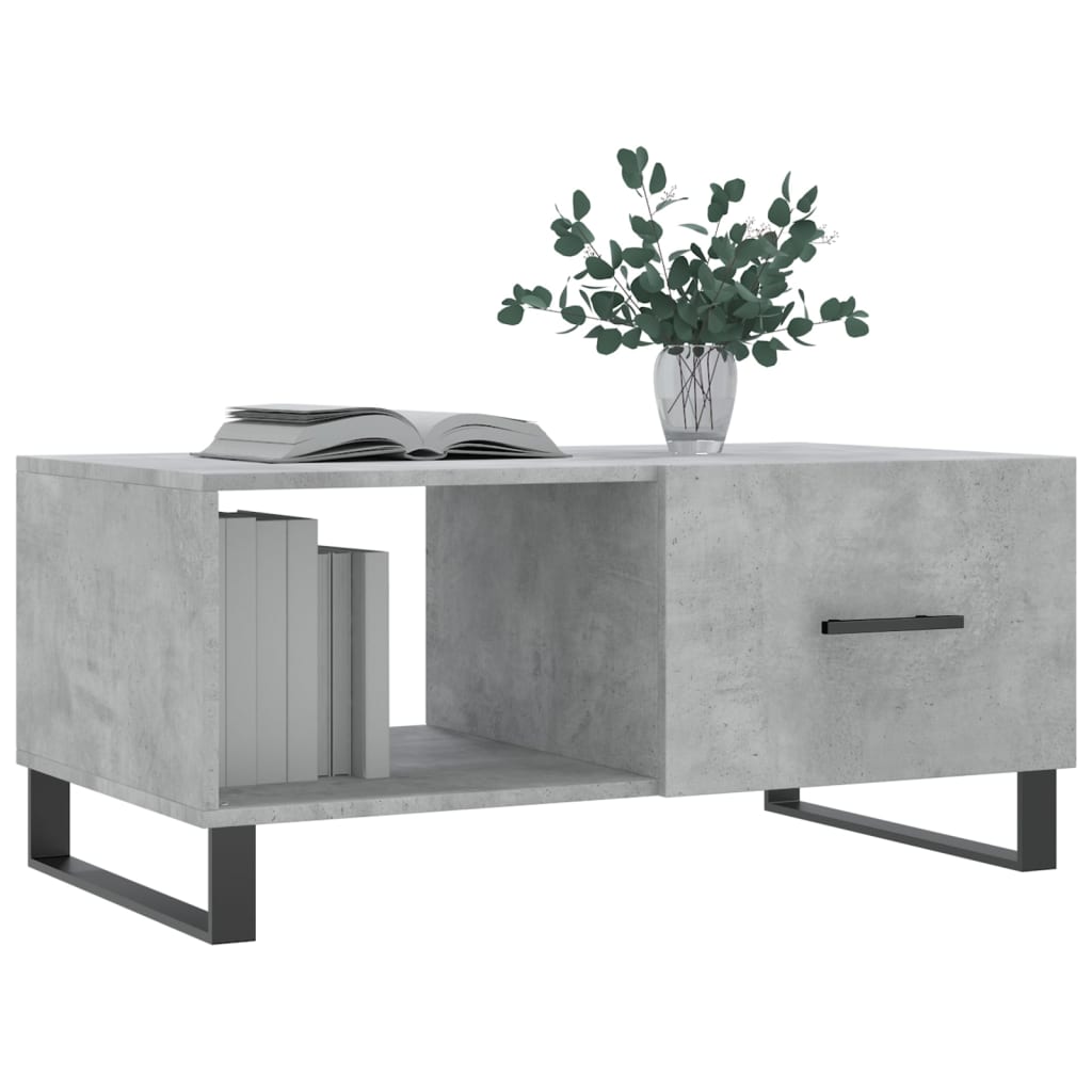 Salongbord Sofabord Betonggrå 90x50x40 cm